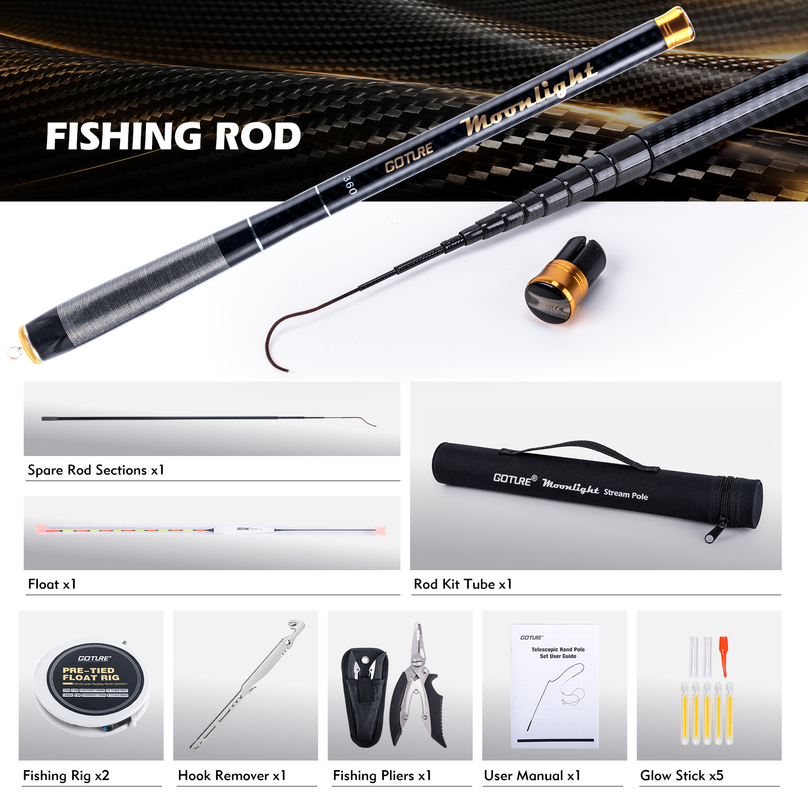Goture Teleskop-Angelrute mit  – Fishing Equipment Bag Bewertung und Preis