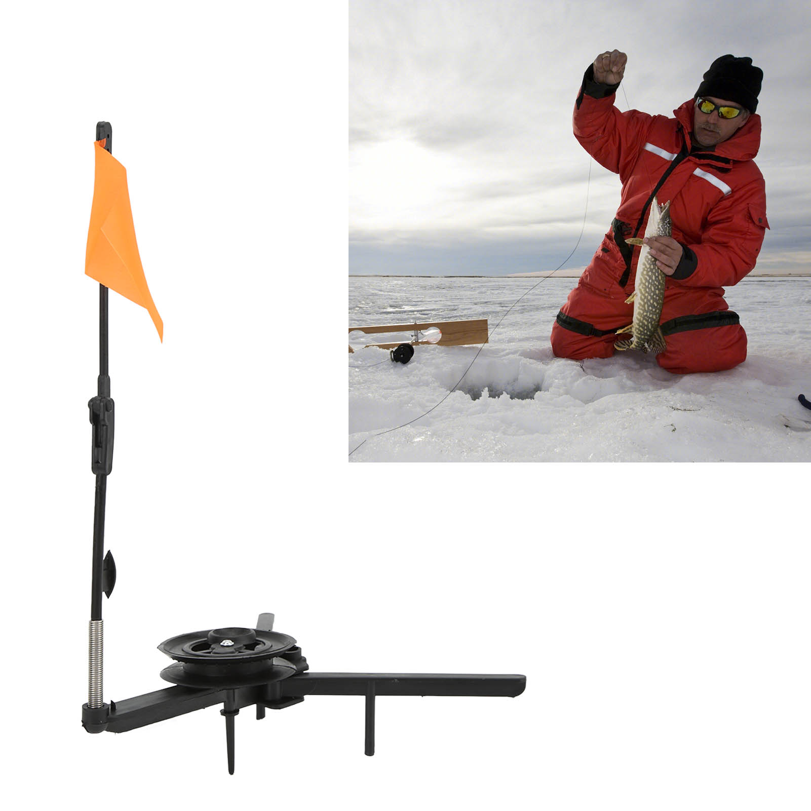 Faltbare Eisfischerrute mit Fl – Ice Fishing Tip Up Bewertung und Preis